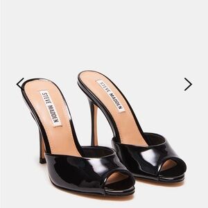 🖤 Steve Madden Priya Black Peep Toe Heels 6.5